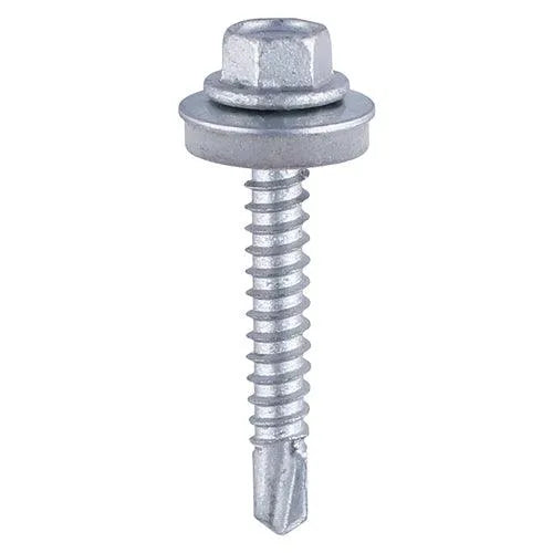 TIMCO Self-Drilling Heavy Section Silver Screws with EPDM Washer