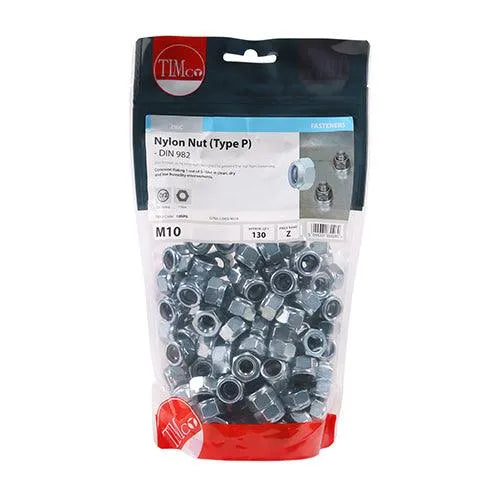 Nylon Nut Type P DIN 982 BZP