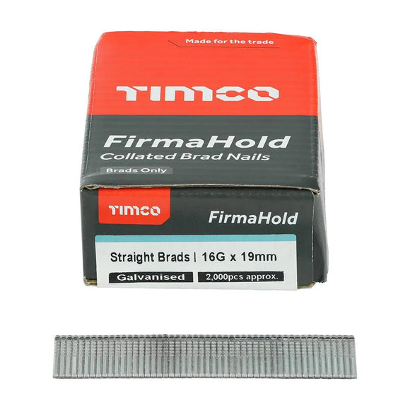 FirmaHold Collated Brad Nails & Fuel Cells - 16 Gauge - Straight - Galvanised