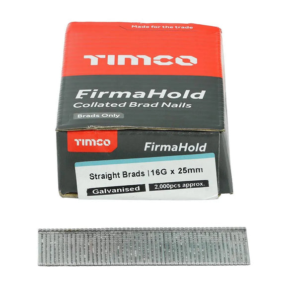 FirmaHold Collated Brad Nails & Fuel Cells - 16 Gauge - Straight - Galvanised