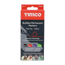 Builders Permanent Markers MIX-2