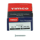 TIMCO Twin-Threaded Countersunk Silver Woodscrews-12