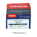 TIMCO Twin-Threaded Countersunk Silver Woodscrews-105