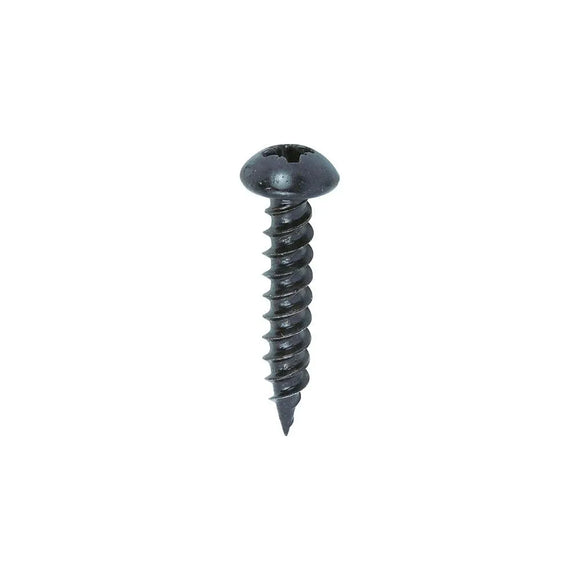 TIMCO Twin-Threaded Round Head Black Woodscrews