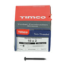 TIMCO Twin-Threaded Round Head Black Woodscrews-5
