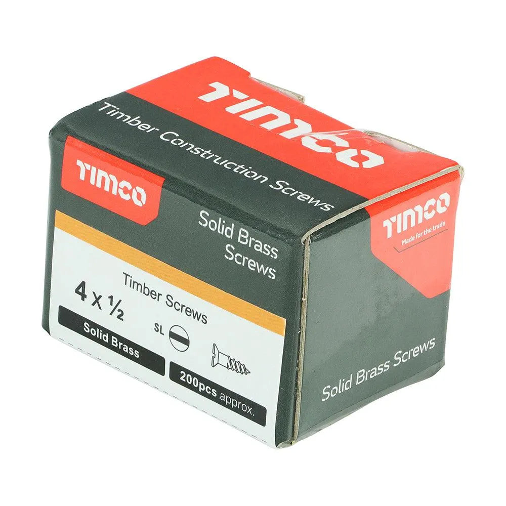 TIMCO Solid Brass Countersunk Woodscrews