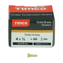 TIMCO Solid Brass Countersunk Woodscrews-34