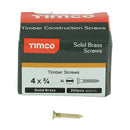 TIMCO Solid Brass Countersunk Woodscrews-32