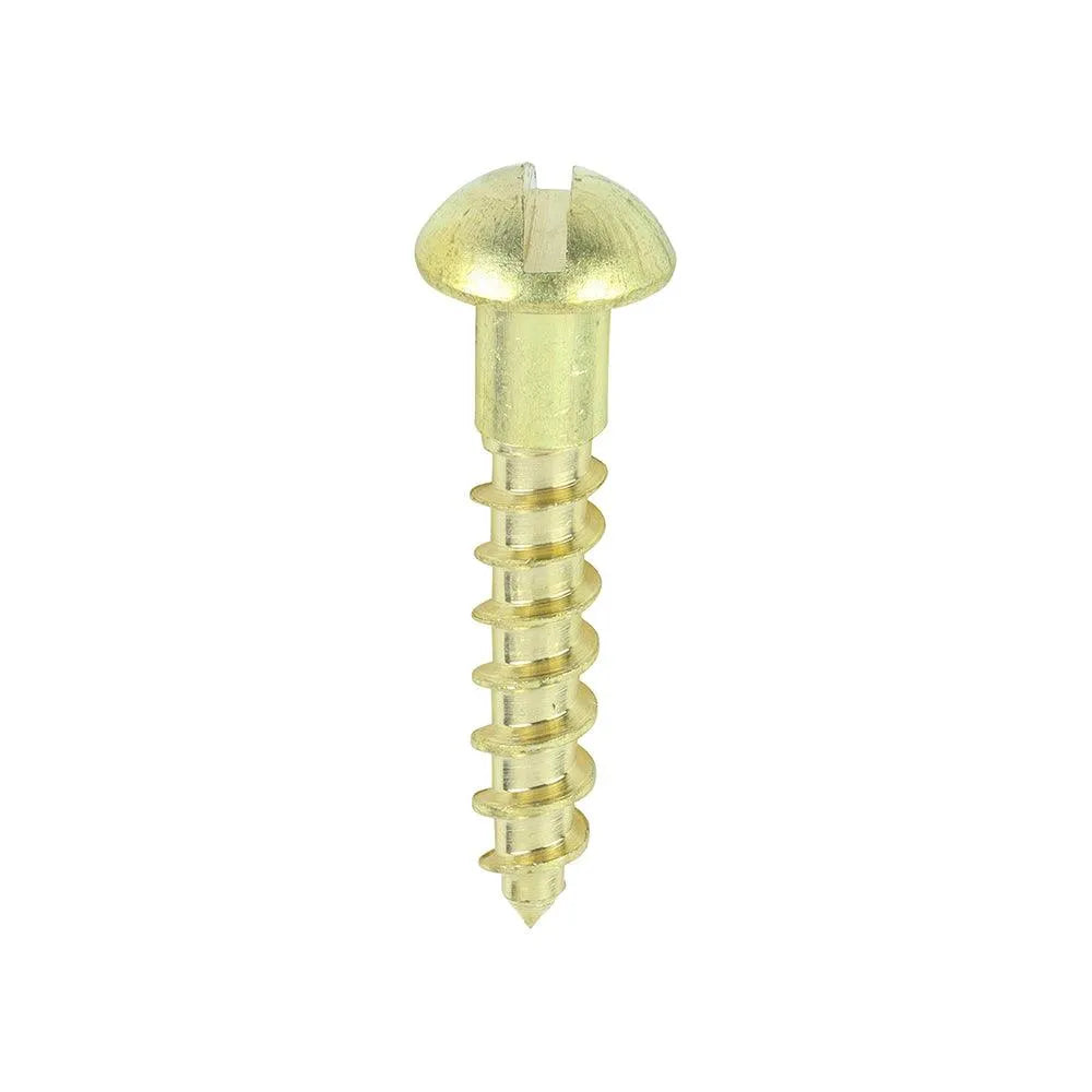 TIMCO Solid Brass Round Head Woodscrews