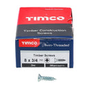 TIMCO Twin-Threaded Countersunk Silver Woodscrews-63