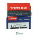 TIMCO Twin-Threaded Round Head Silver Woodscrews-7