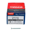 TIMCO Twin-Threaded Countersunk Silver Woodscrews-55