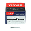 TIMCO Twin-Threaded Countersunk Silver Woodscrews-49