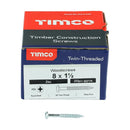 TIMCO Twin-Threaded Round Head Silver Woodscrews-4