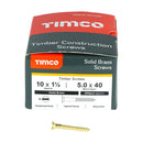 TIMCO Solid Brass Countersunk Woodscrews-10