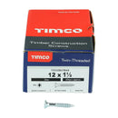 TIMCO Twin-Threaded Countersunk Silver Woodscrews-16