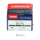 TIMCO Twin-Threaded Countersunk Silver Woodscrews-12