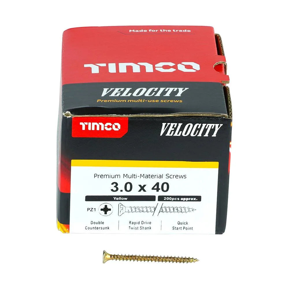 TIMCO Velocity Premium Multi-Use Countersunk Gold Woodscrews