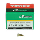 TIMCO C2 Strong-Fix Multi-Purpose Premium Countersunk Gold Woodscrews-119