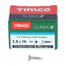 TIMCO Classic Multi-Purpose Countersunk A2 Stainless Steel Woodcrews-94