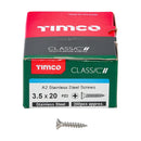 TIMCO Classic Multi-Purpose Countersunk A2 Stainless Steel Woodcrews-89