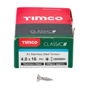 TIMCO Classic Multi-Purpose Countersunk A2 Stainless Steel Woodcrews-71
