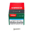 TIMCO Classic Multi-Purpose Countersunk A2 Stainless Steel Woodcrews-65