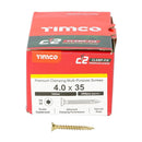 TIMCO C2 Clamp-Fix Multi-Purpose Premium Countersunk Gold Woodscrews-25