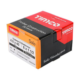 TIMCO Solo Pan Head Silver Woodscrews - 0