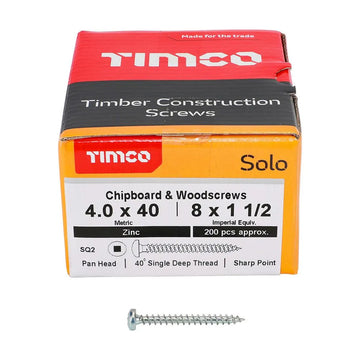 TIMCO Solo Pan Head Silver Woodscrews