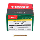 TIMCO Classic Multi-Purpose Countersunk Gold Woodscrews-101