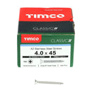 TIMCO Classic Multi-Purpose Countersunk A2 Stainless Steel Woodcrews-52