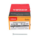 TIMCO Solo Countersunk Silver Woodscrews-68