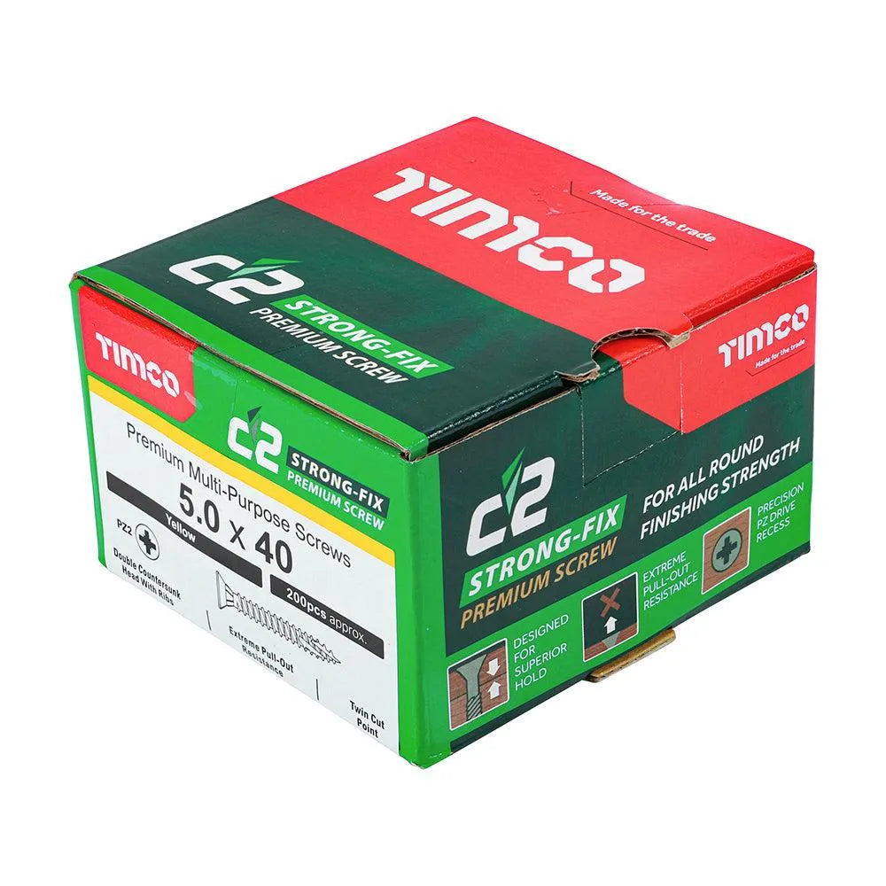 TIMCO C2 Strong-Fix Multi-Purpose Premium Countersunk Gold Woodscrews