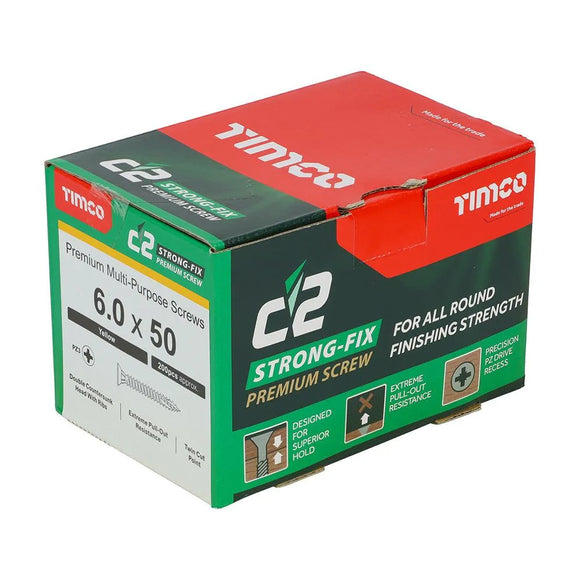 TIMCO C2 Strong-Fix Multi-Purpose Premium Countersunk Gold Woodscrews