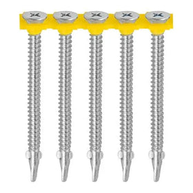 TIMCO Collated Self-Drilling Wing-Tip Steel to Timber Light Section Exterior Silver Screws - 0