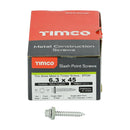 TIMCO Slash Point Sheet Metal to Timber Screws Exterior Silver with EPDM Washer-7