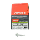 TIMCO Slash Point Sheet Metal to Timber Screws Exterior Silver with EPDM Washer-5