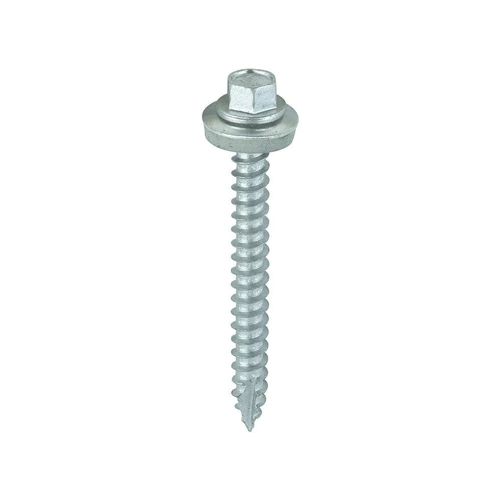 TIMCO Slash Point Sheet Metal to Timber Screws Exterior Silver with EPDM Washer
