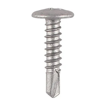 TIMCO Self-Drilling Metal Framing Low Profile Wafer Head Exterior Silver Screws - 0