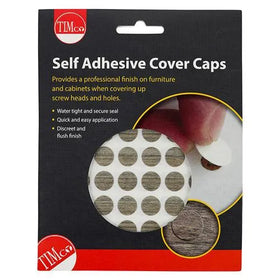 TIMCO Self-Adhesive Screw Cover Caps Driftwood - 0