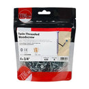 TIMCO Twin-Threaded Countersunk Silver Woodscrews-16