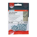 TIMCO Twin-Threaded Countersunk Silver Woodscrews-13