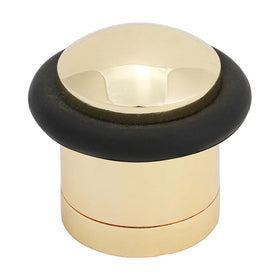 Cylinder Door Stop Pol. Brass - 0