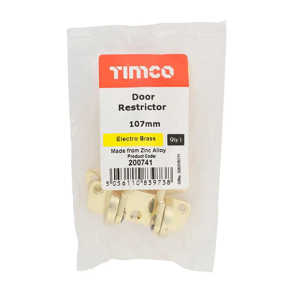 Door Restrictor E Brass