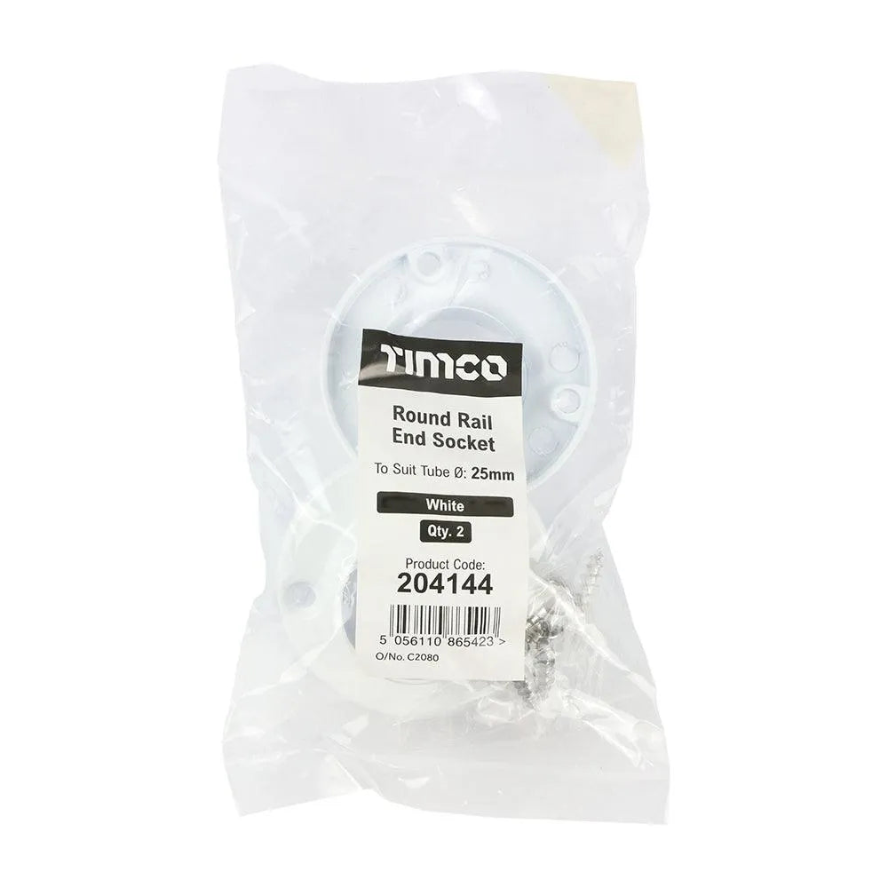 Round End Socket White