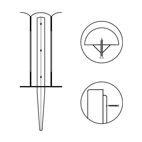 TIMCO Border Roll Pins - Galvanised