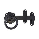 Ring Gate Latch - Plain Black-2