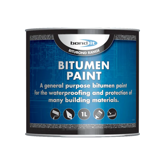 Bitumen Paint for the Waterproofing and Weather Protecting of Steelwork and Concrete Bond-It
