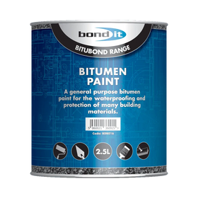 Bitumen Paint for the Waterproofing and Weather Protecting of Steelwork and Concrete Bond-It